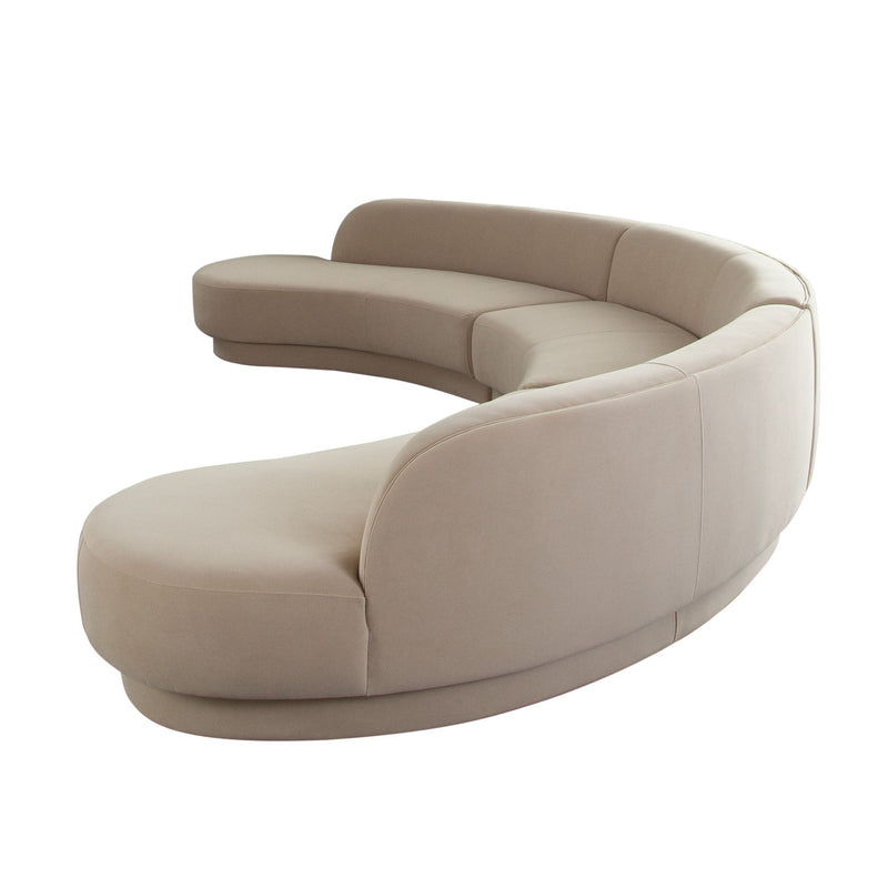 Zelda Curved Velvet Modular Sofa-zoom-