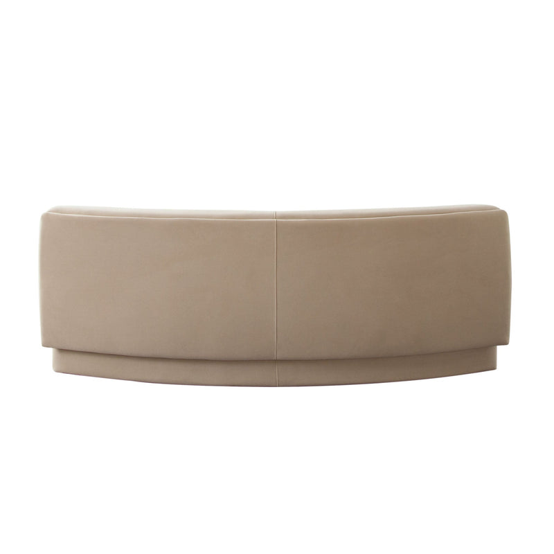 Zelda Curved Armless Velvet Sofa-zoom-