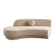 Zelda Curved Velvet Modular Sofa – angle view – Lusso Furniture Miami