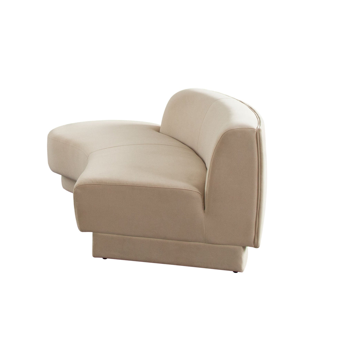 Zelda Curved Velvet Modular Sofa – room setting – Lusso Furniture Miami