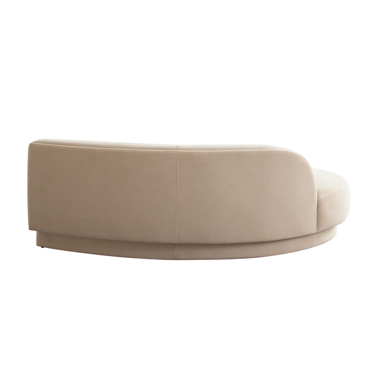 Zelda Curved Velvet Modular Sofa – top view – Lusso Furniture Miami