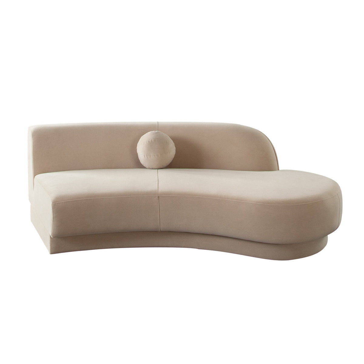 Zelda Curved Velvet Modular Sofa – finish detail – Lusso Furniture Miami