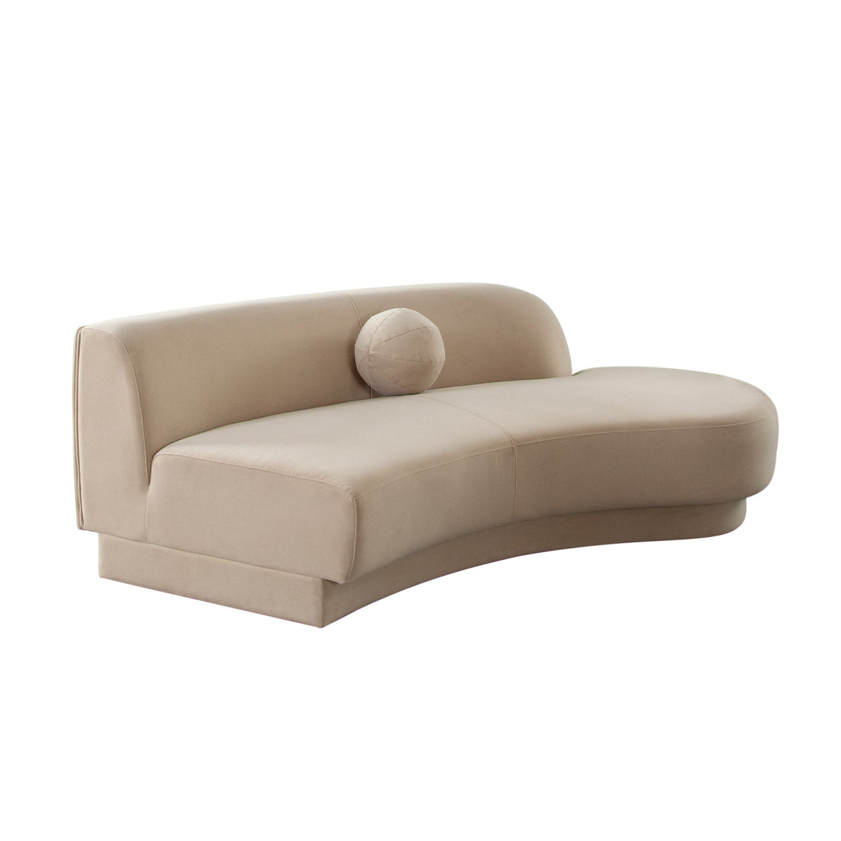 Zelda Curved Velvet Modular Sofa – view 12 – Lusso Furniture Miami