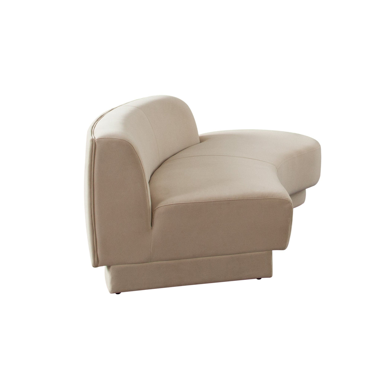 Zelda Curved Velvet Modular Sofa – view 13 – Lusso Furniture Miami