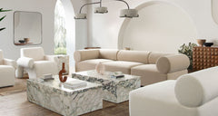 Zia Sherpa Modular Sofa – 2-Piece Modular Sofa / Light Camel Performance Velvet Fabric – view 51 – Lusso Furniture Miami