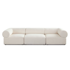 Zia Sherpa Modular Sofa – 3-Piece Modular Sofa / Ivory Sherpa Fabric – view 20 – Lusso Furniture Miami
