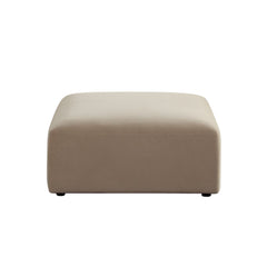 Zia Sherpa Modular Sofa – Ottoman / Light Camel Performance Velvet Fabric – view 49 – Lusso Furniture Miami