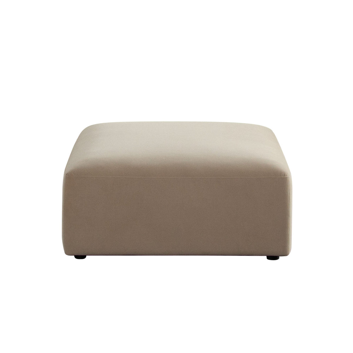 Zia Sherpa Modular Sofa – Ottoman / Light Camel Performance Velvet Fabric – view 49 – Lusso Furniture Miami