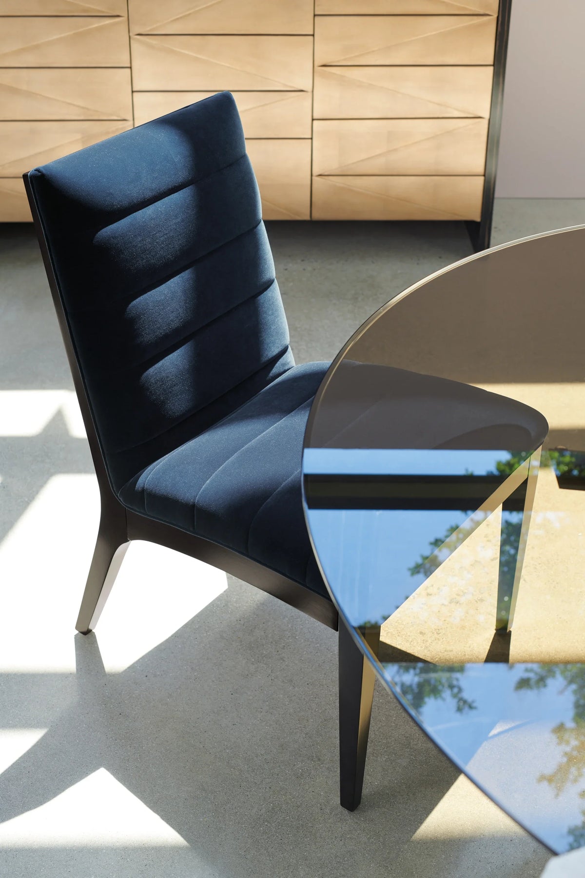 Caracole Edge Side Chair – angle view – Lusso Furniture Miami
