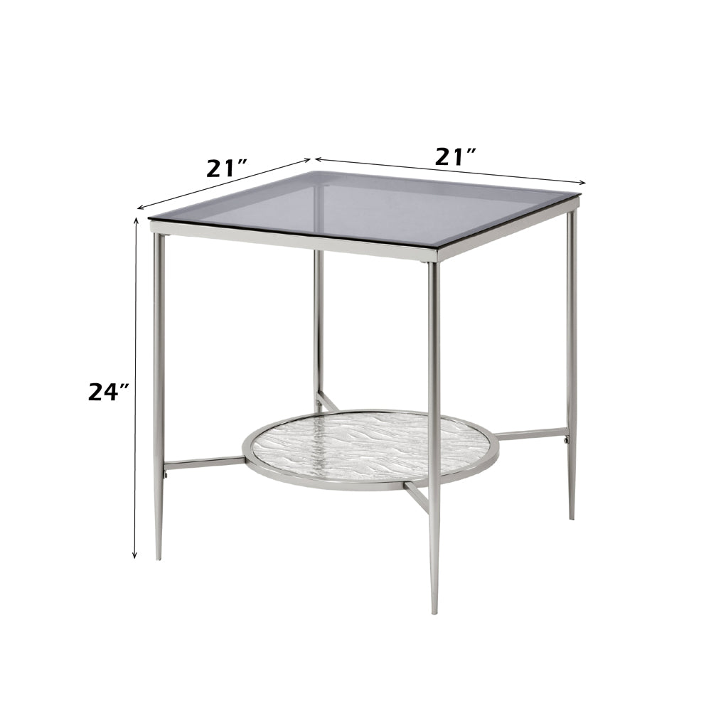 ACME Adelrik End Table – back view – Lusso Furniture Miami