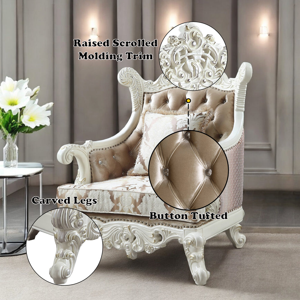 ACME Vanaheim Accent Chair – finish detail – Lusso Furniture Miami