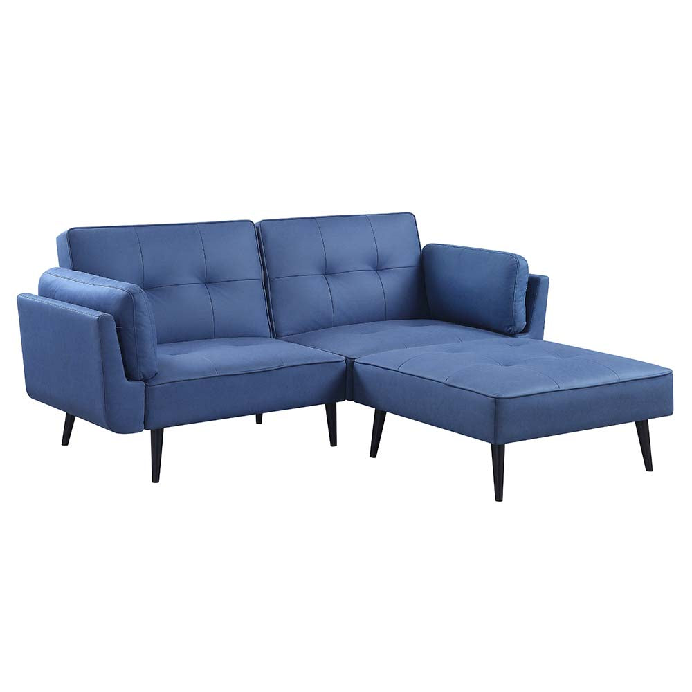 ACME Nafisa Adjustable Sofa and Ottoman – angle view – Lusso Furniture Miami