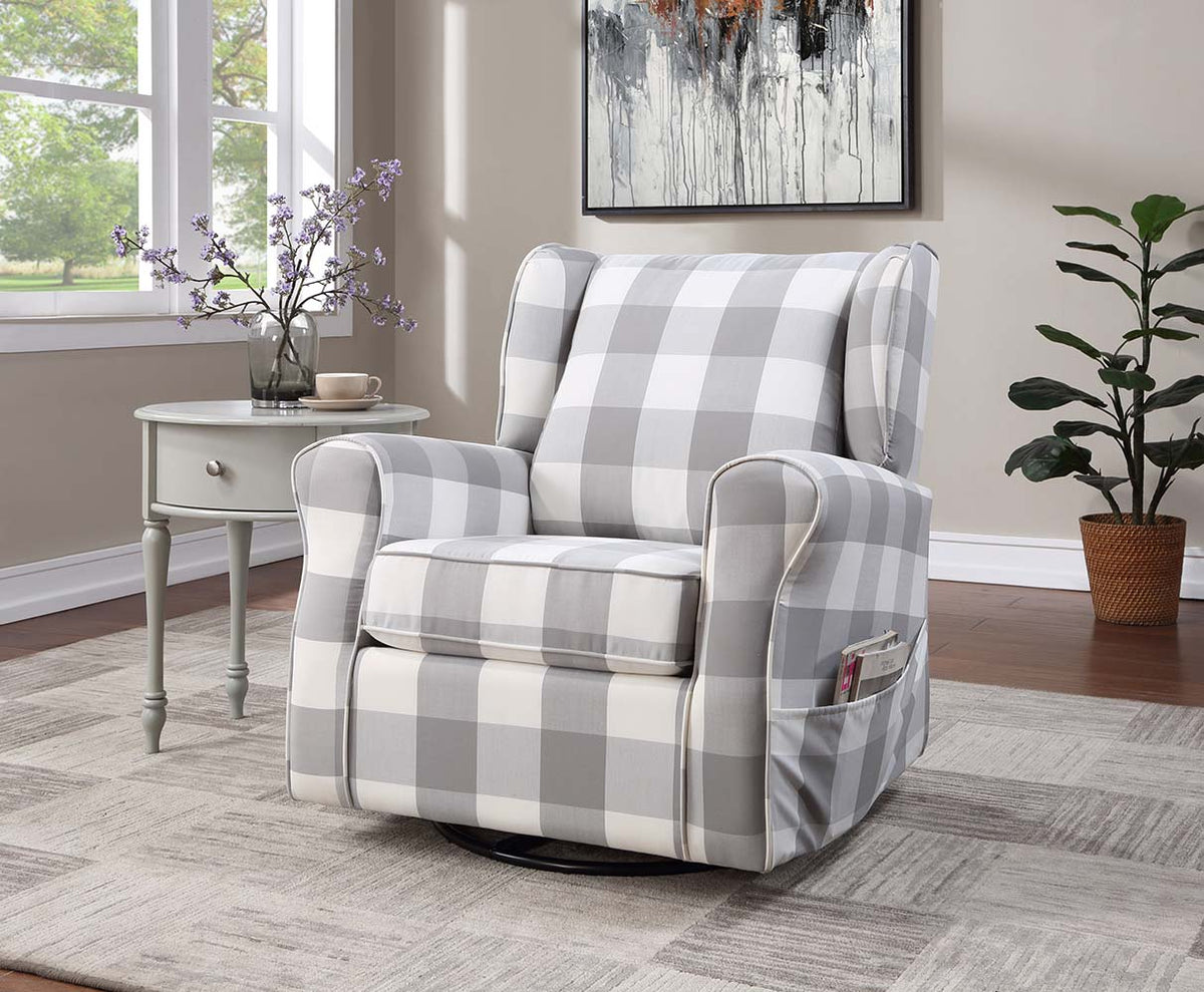 ACME Patli Swivel Glider Chair – front view – Lusso Furniture Miami