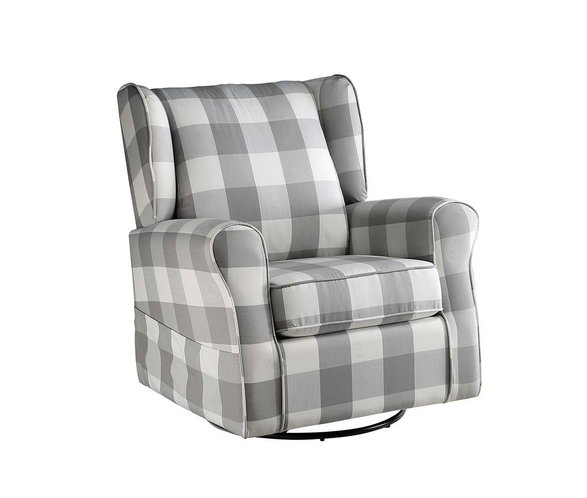 ACME Patli Swivel Glider Chair – angle view – Lusso Furniture Miami