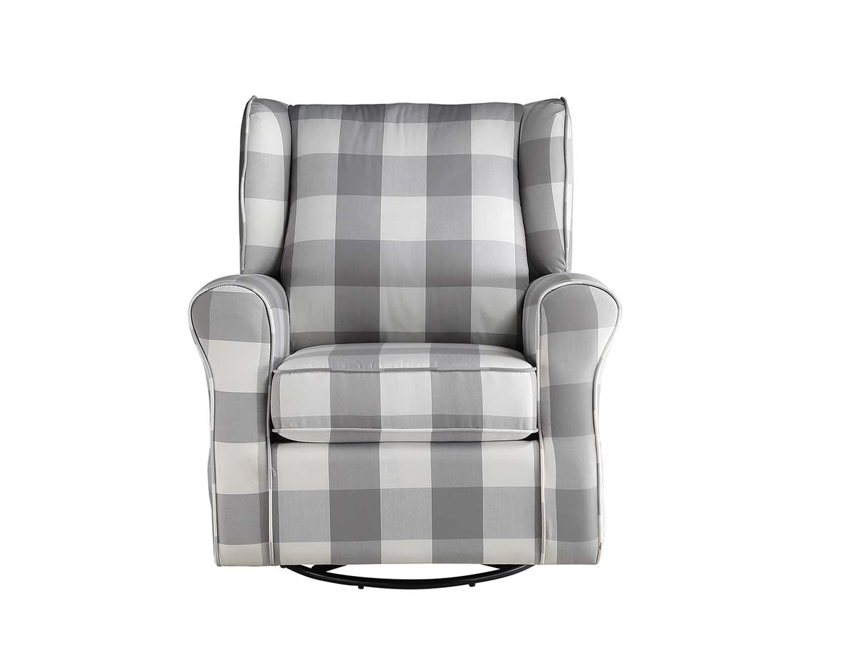 ACME Patli Swivel Glider Chair – side view – Lusso Furniture Miami