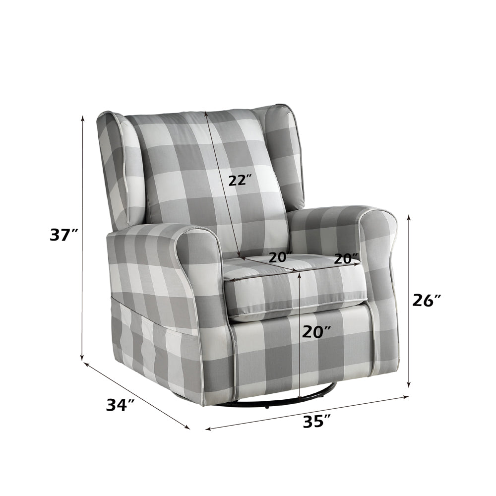 ACME Patli Swivel Glider Chair – top view – Lusso Furniture Miami
