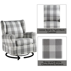 ACME Patli Swivel Glider Chair – close-up – Lusso Furniture Miami