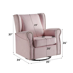 ACME Tamaki Swivel Chair with Glider – alternate view – Lusso Furniture Miami