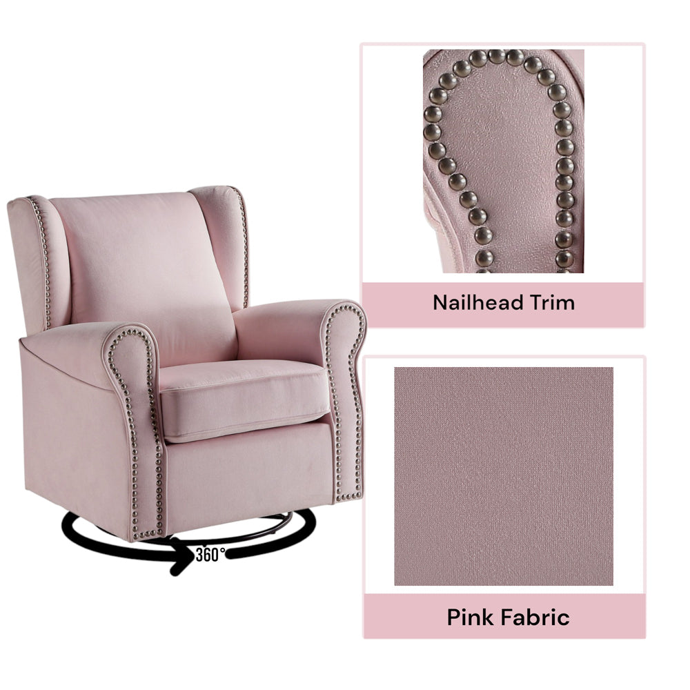 ACME Tamaki Swivel Chair with Glider – finish detail – Lusso Furniture Miami