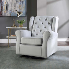 ACME Zeger Swivel Glider Chair – front view – Lusso Furniture Miami