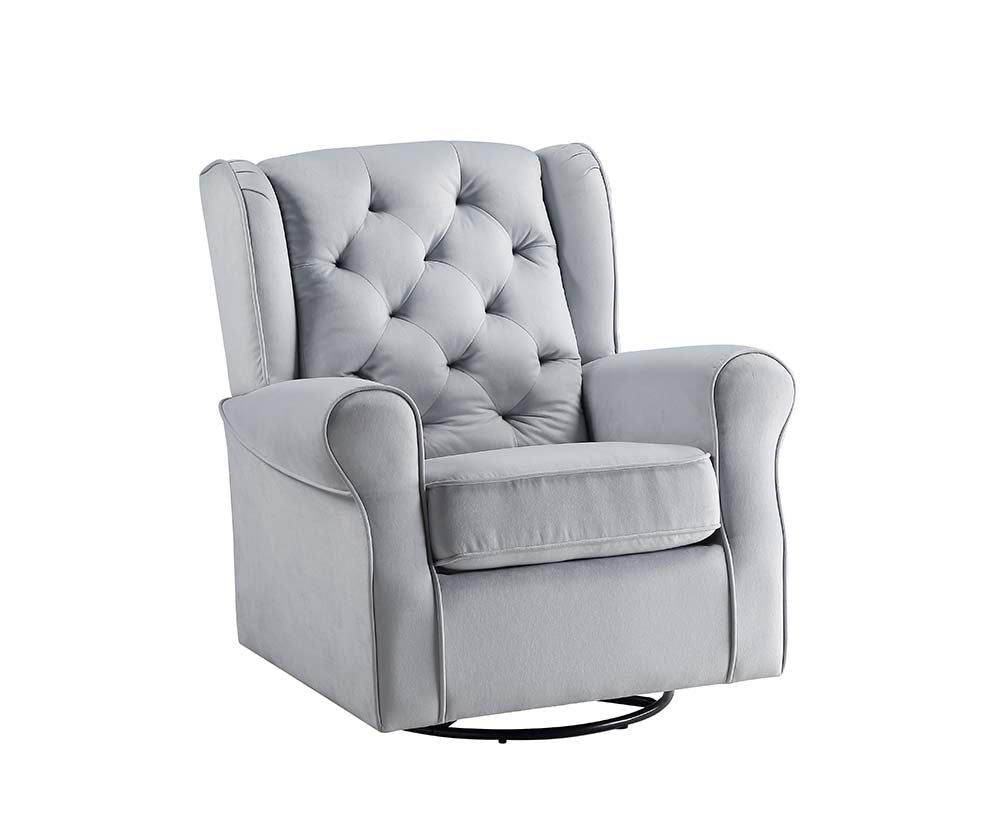 ACME Zeger Swivel Glider Chair – angle view – Lusso Furniture Miami