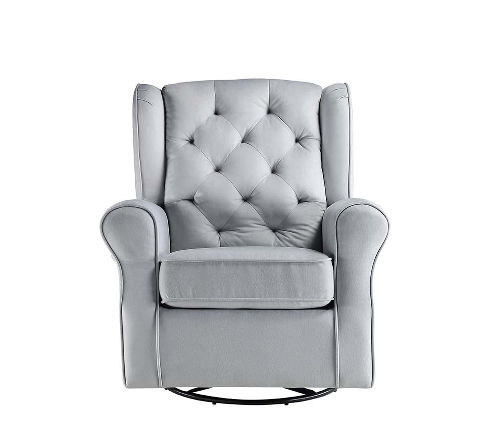 ACME Zeger Swivel Glider Chair – side view – Lusso Furniture Miami