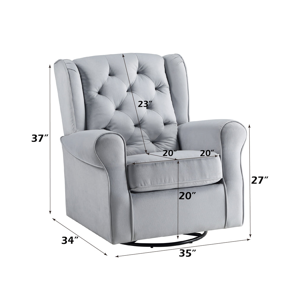 ACME Zeger Swivel Glider Chair – top view – Lusso Furniture Miami