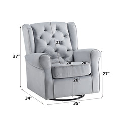 ACME Zeger Swivel Glider Chair – top view – Lusso Furniture Miami