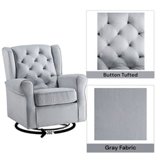 ACME Zeger Swivel Glider Chair – close-up – Lusso Furniture Miami