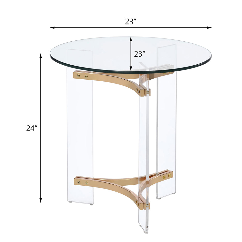 ACME Sosi End Table – side view – Lusso Furniture Miami