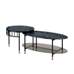 ACME Silas Nesting Coffee Table Set – front view – Lusso Furniture Miami