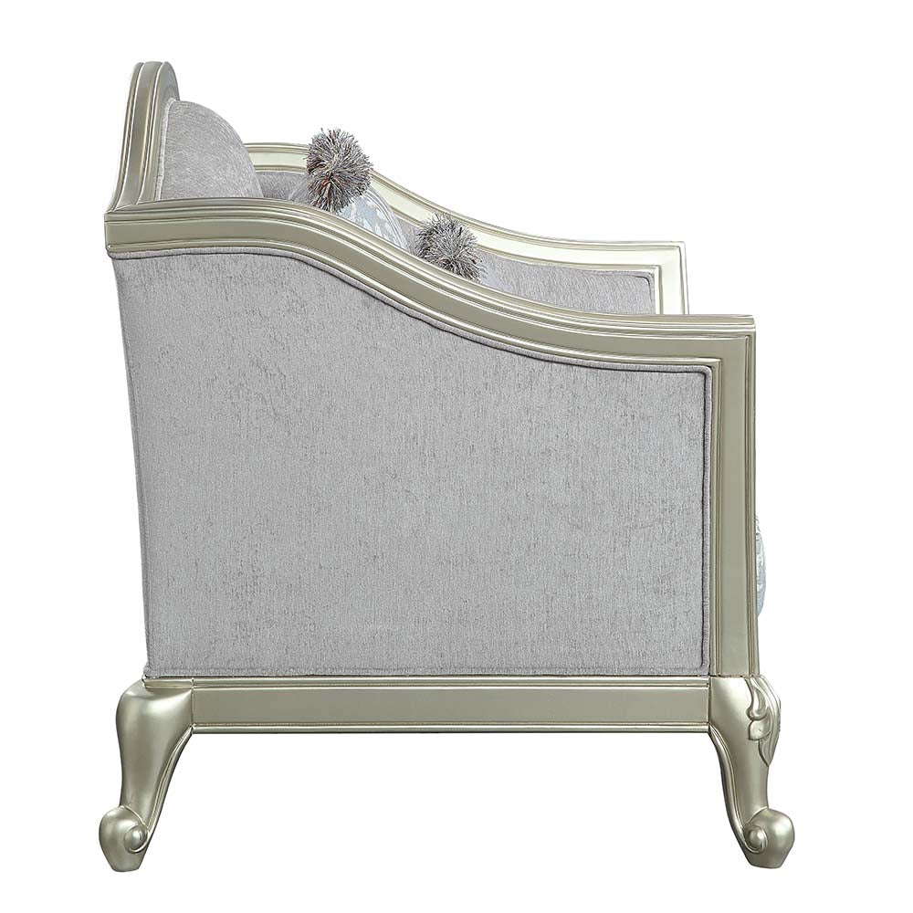 ACME Qunsia Loveseat – side view – Lusso Furniture Miami