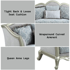 ACME Qunsia Loveseat – back view – Lusso Furniture Miami