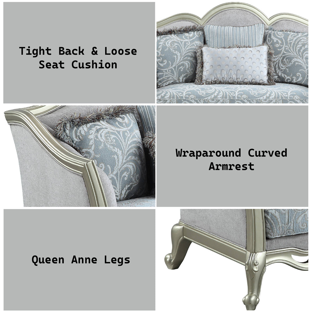 ACME Qunsia Loveseat – back view – Lusso Furniture Miami