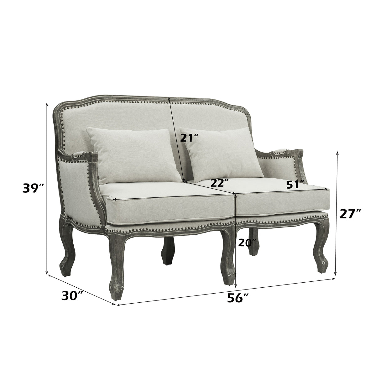 ACME Tania Loveseat – room setting – Lusso Furniture Miami