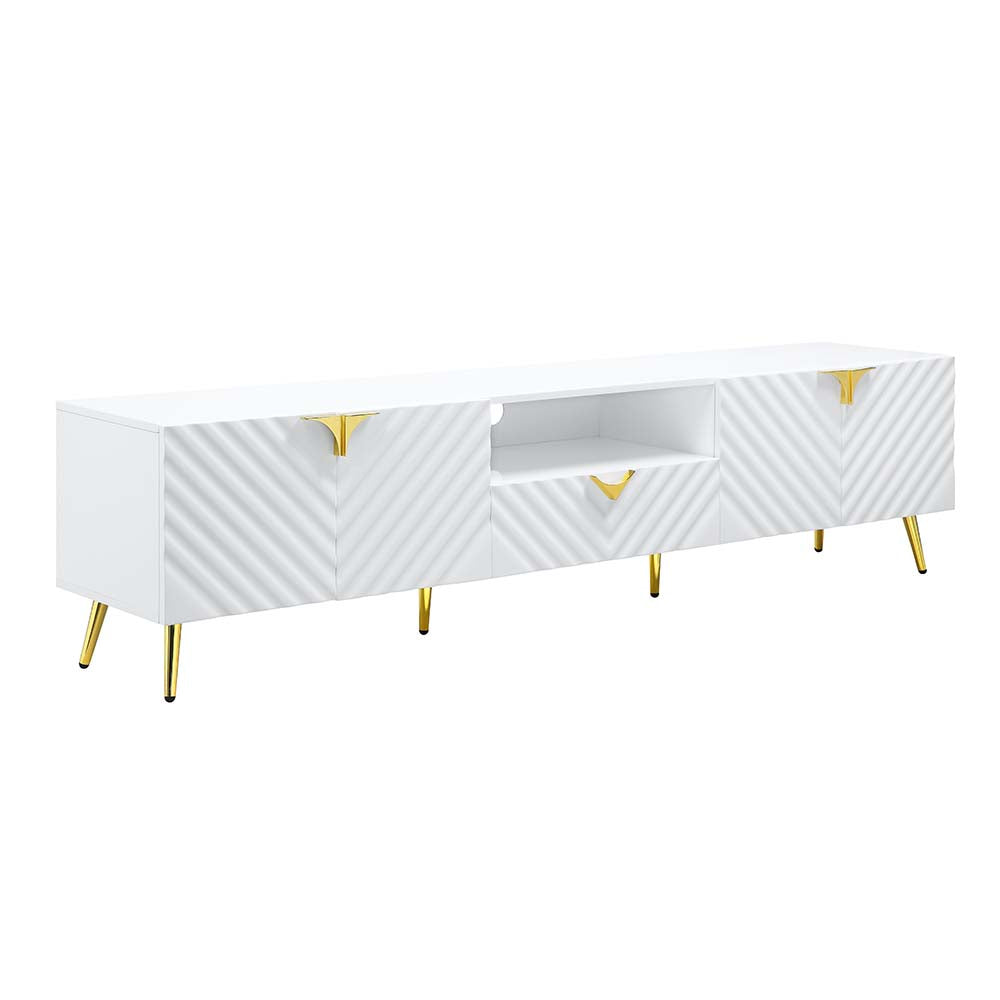 ACME Gaines TV Stand – front view – Lusso Furniture Miami
