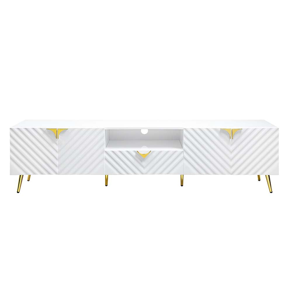 ACME Gaines TV Stand – angle view – Lusso Furniture Miami