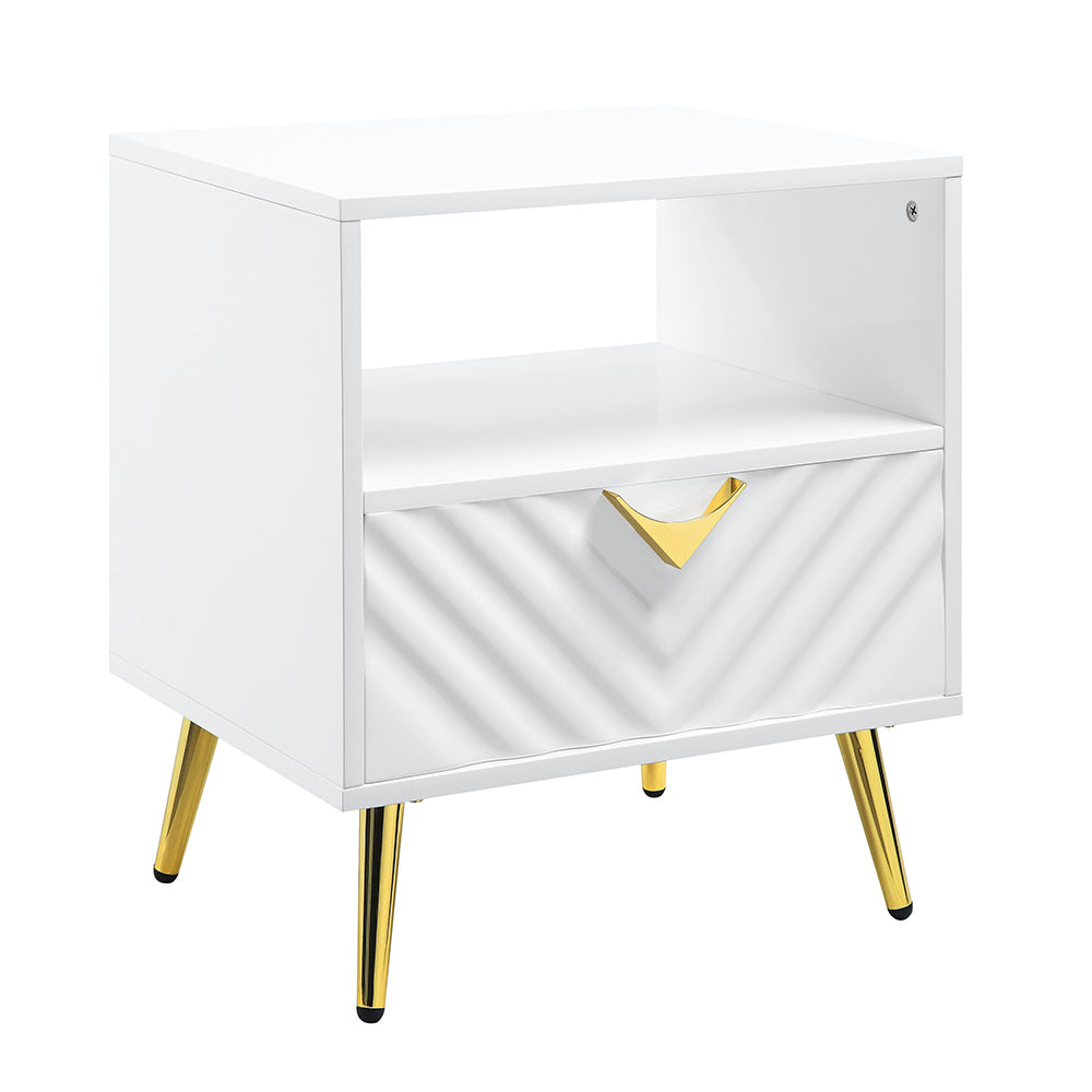 ACME Gaines End Table – side view – Lusso Furniture Miami
