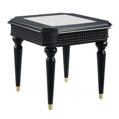 ACME Tayden Marble Top End Table – angle view – Lusso Furniture Miami