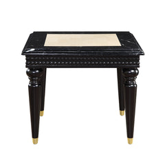 ACME Tayden Marble Top End Table – side view – Lusso Furniture Miami