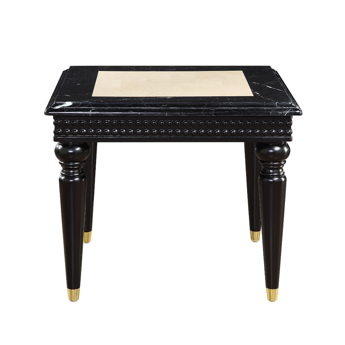 ACME Tayden Marble Top End Table – side view – Lusso Furniture Miami