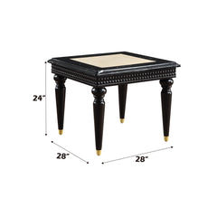 ACME Tayden Marble Top End Table – back view – Lusso Furniture Miami