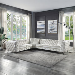 ACME Atronia Sectional Sofa – front view – Lusso Furniture Miami