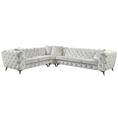 ACME Atronia Sectional Sofa – side view – Lusso Furniture Miami