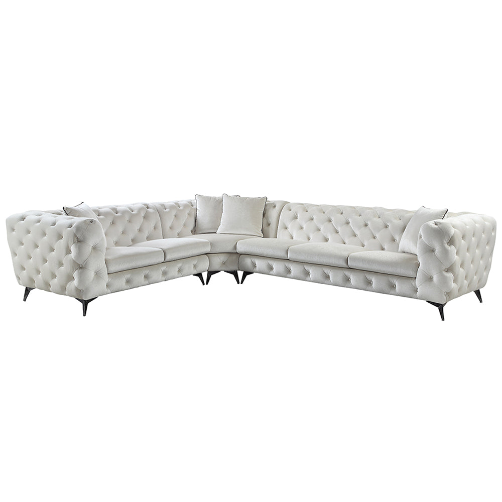 ACME Atronia Sectional Sofa – side view – Lusso Furniture Miami