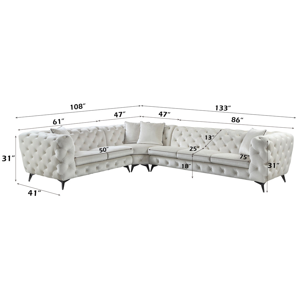 ACME Atronia Sectional Sofa – alternate view – Lusso Furniture Miami