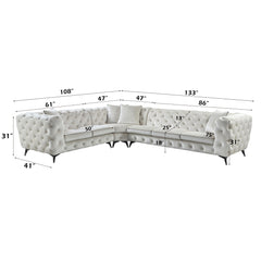 ACME Atronia Sectional Sofa – alternate view – Lusso Furniture Miami
