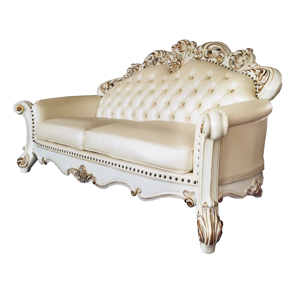 ACME Vendome Sofa with 5 Pillows – angle view – Lusso Furniture Miami