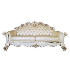 ACME Vendome Sofa with 5 Pillows – side view – Lusso Furniture Miami