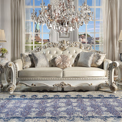 ACME Vendome Sofa with 5 Pillows – front view – Lusso Furniture Miami